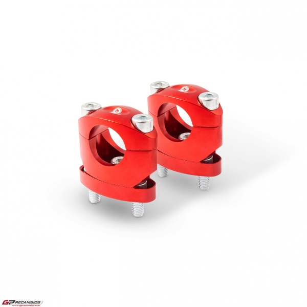 Adjustable handlebar clamps S3 red